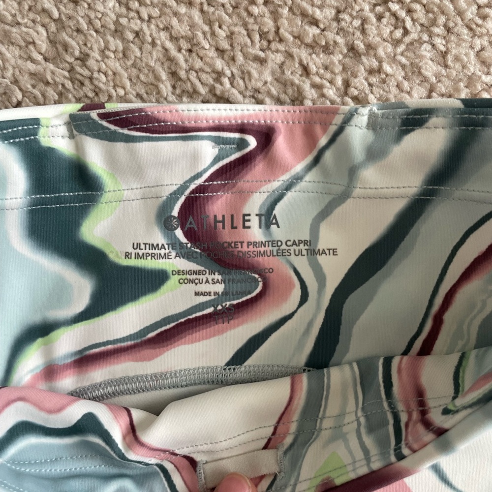 Athleta Ultimate Stash Pocket Printed Capri - Picture 4 of 11